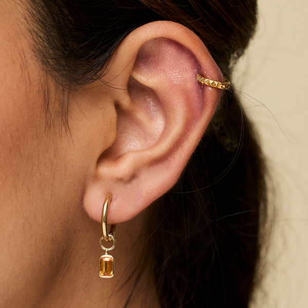 Citrine Earring Charm on figure
