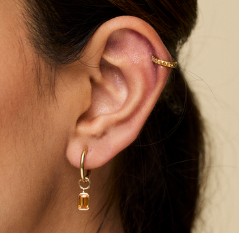 Citrine Earring Charm on figure