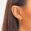 Emerald Classic Hoop Bundle on figure in gold
