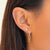 USC Citrine Trojan Mini U Earring Bundle shown on figure in gold