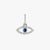 Diamond Evil Eye Charm Sterling Silver