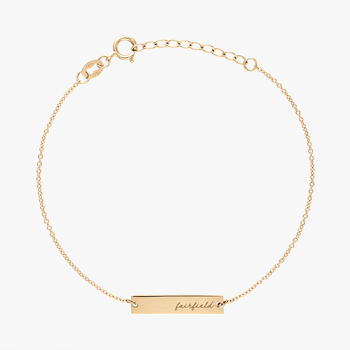 Fairfield University Horizontal Necklace Cavan Gold