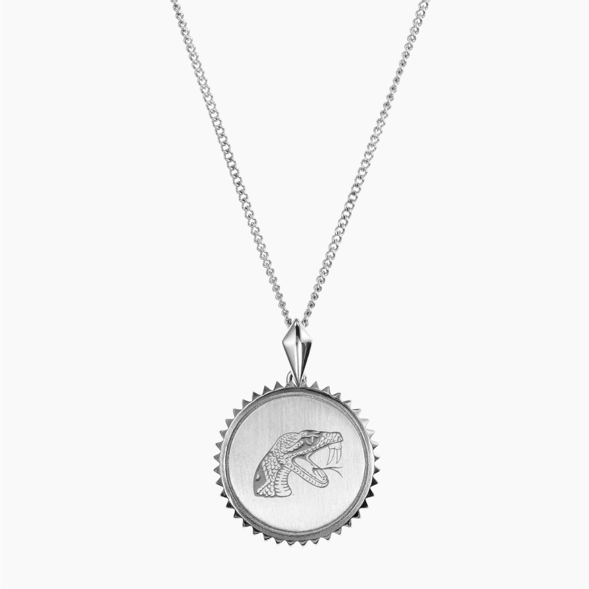 Sterling Silver 14K Gold Florida A&M Snake Sunburst Necklace