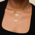 Florida A&M FAMU Horizontal Bar Necklace shown on figure in gold with Sunburst Bundle
