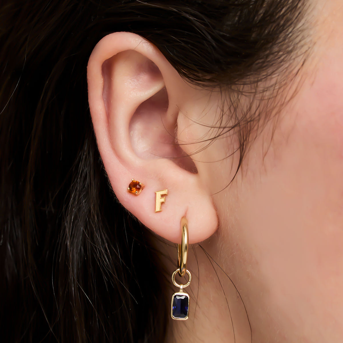 Florida F Stud Earring