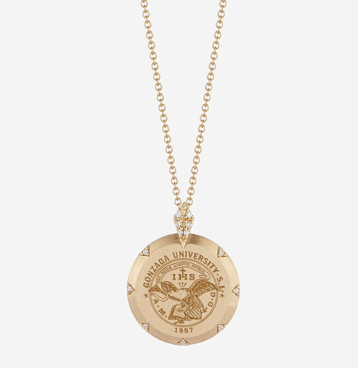 Gonzaga 7-Point Diamond Pendant