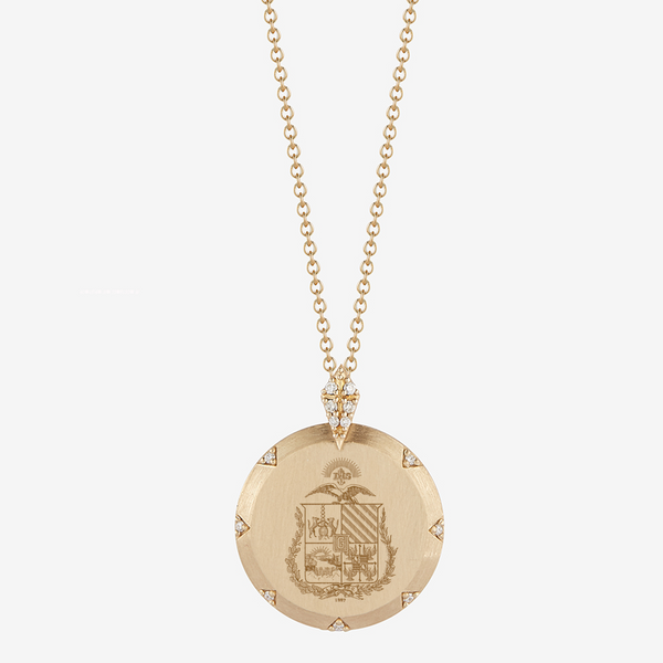 Gonzaga Coat of Arms 7-Point Diamond Necklace