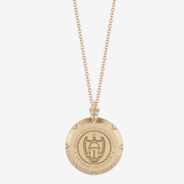 Georgia Tech 7-Point Diamond Pendant