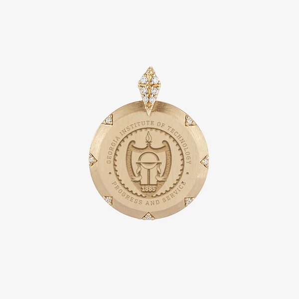 Georgia Tech 7-Point Diamond Pendant