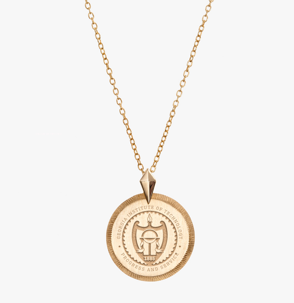 Georgia Tech Florentine Pendant