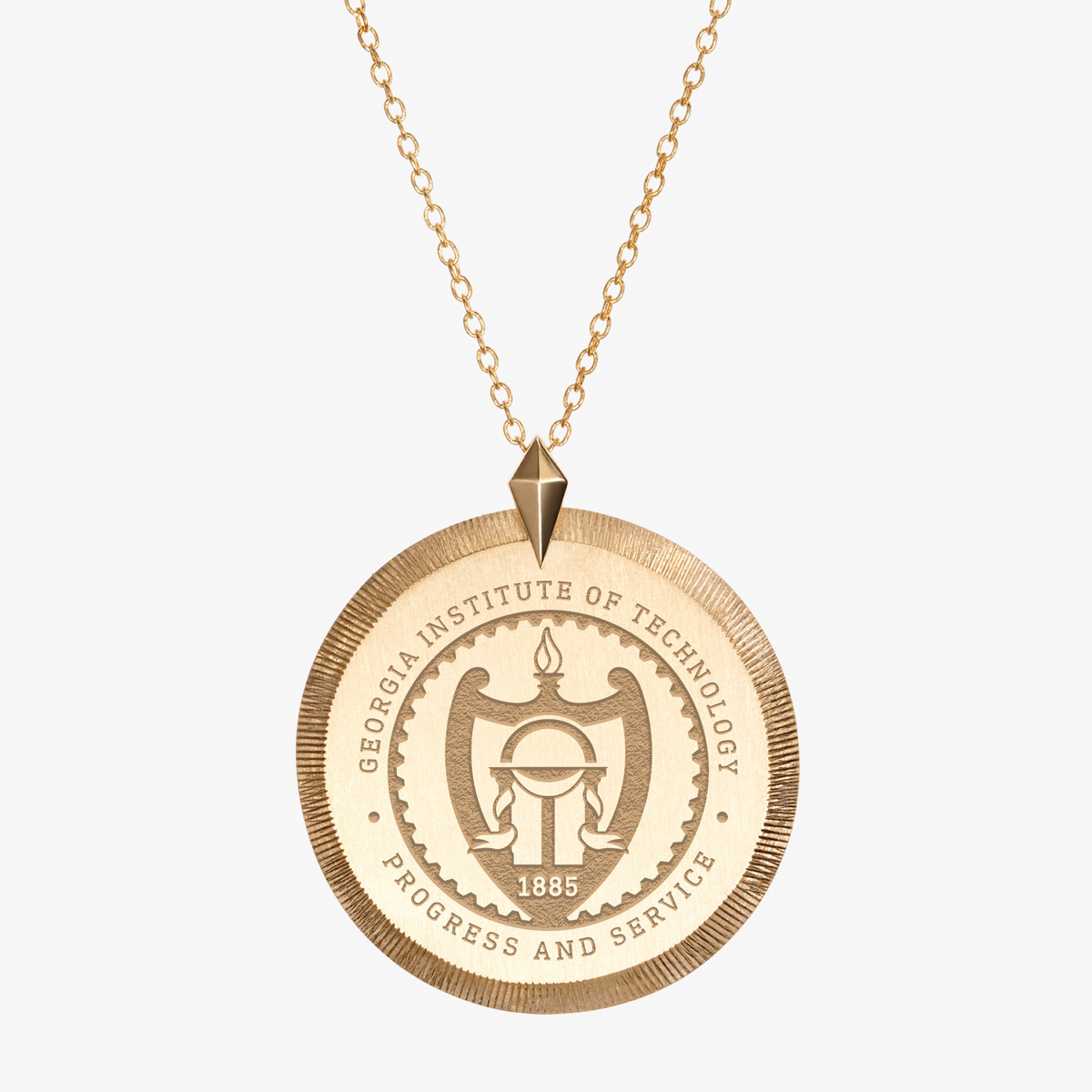 Georgia Tech Florentine Pendant
