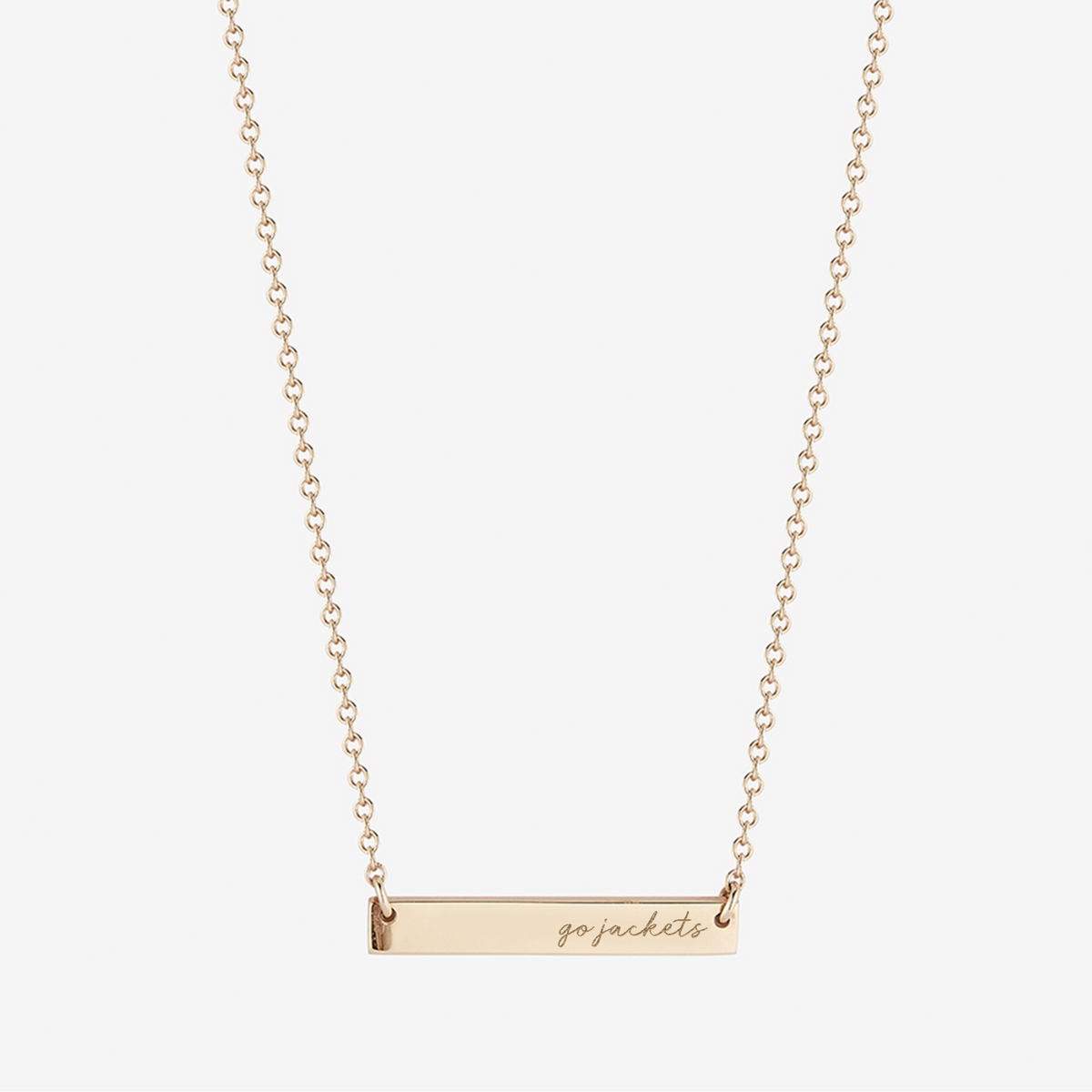 Georgia Tech Go Jackets Horizontal Bar Necklace
