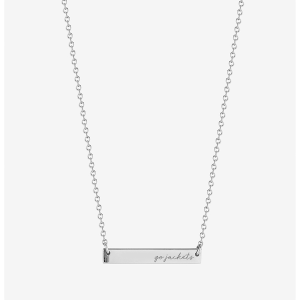 Georgia Tech Go Jackets Horizontal Bar Necklace