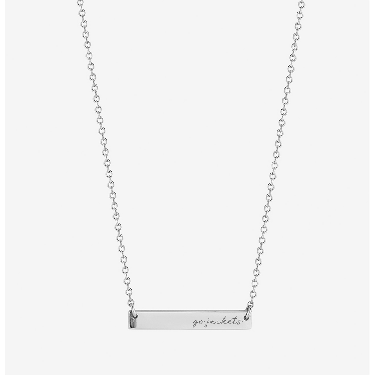 Georgia Tech Go Jackets Horizontal Bar Necklace