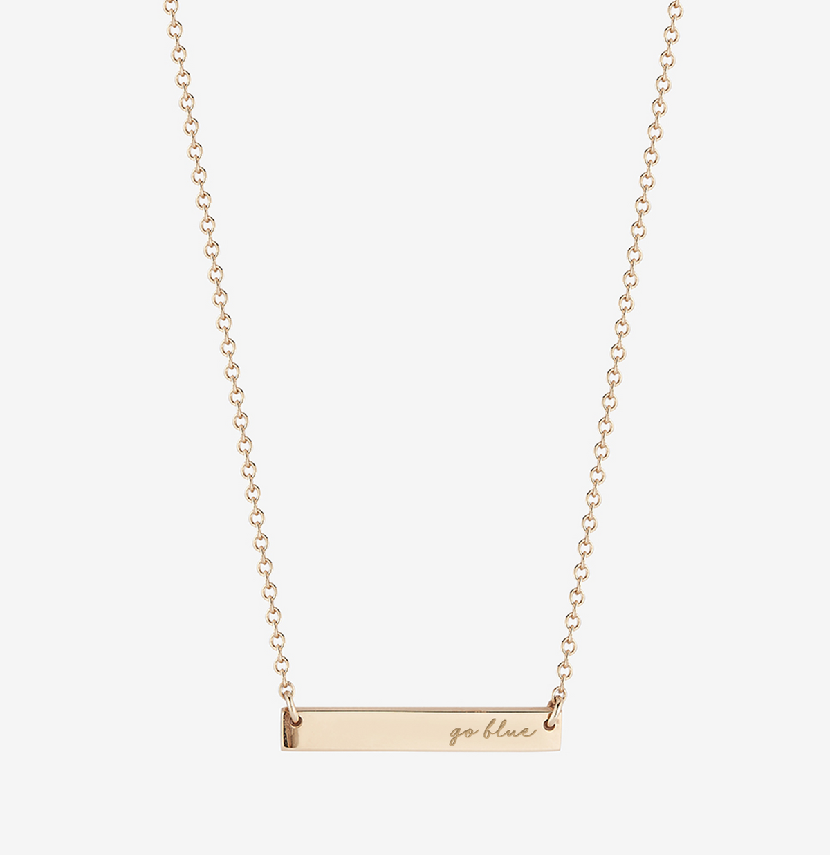 University of Michigan Go Blue Bar Necklace