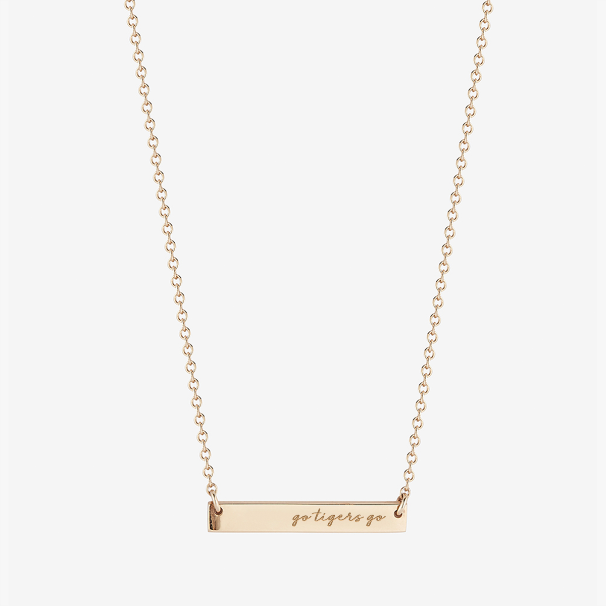 Memphis Go Tigers Go Horizontal Bar Necklace