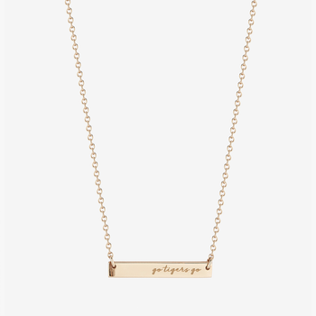 Memphis Go Tigers Go Horizontal Bar Necklace