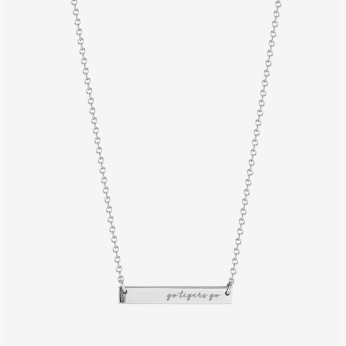 Memphis Go Tigers Go Horizontal Bar Necklace
