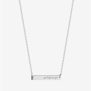Memphis Go Tigers Go Horizontal Bar Necklace