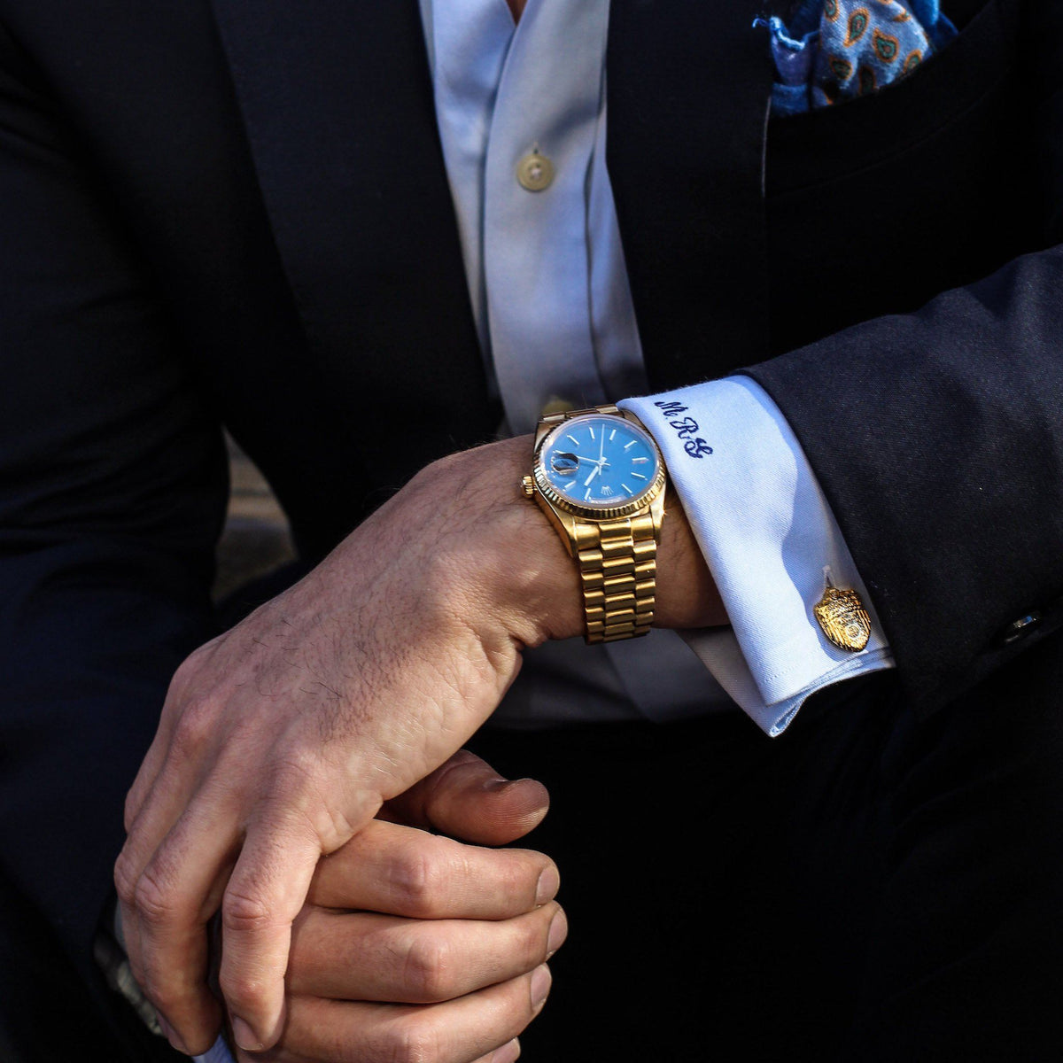 Gold Cufflinks Size Guide