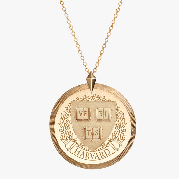 Harvard Seal Florentine Necklace Gold
