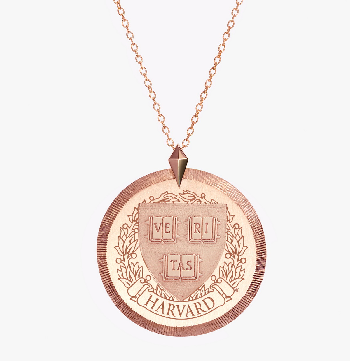 Harvard Seal Florentine Necklace Cavan RoseGold