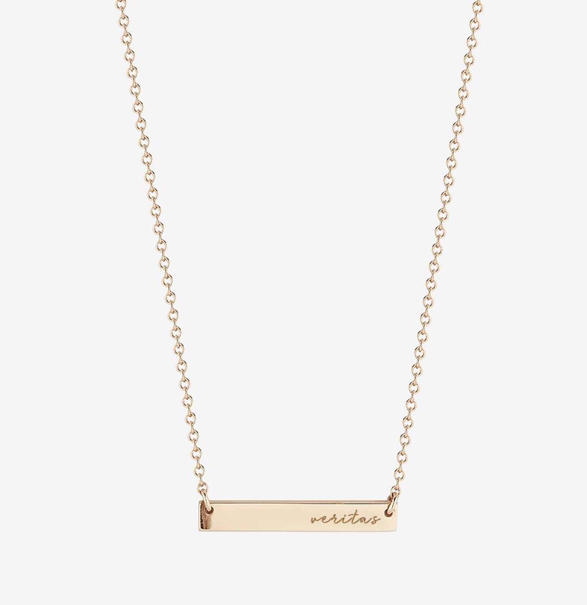 Harvard Veritas Horizontal Bar Necklace