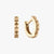 Sunburst Hoop Pair Earrings Gold 