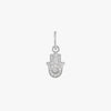 Diamond Hamsa Charm Sterling Silver