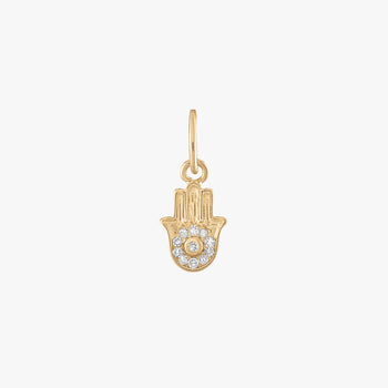 Diamond Hamsa Charm Cavan Gold