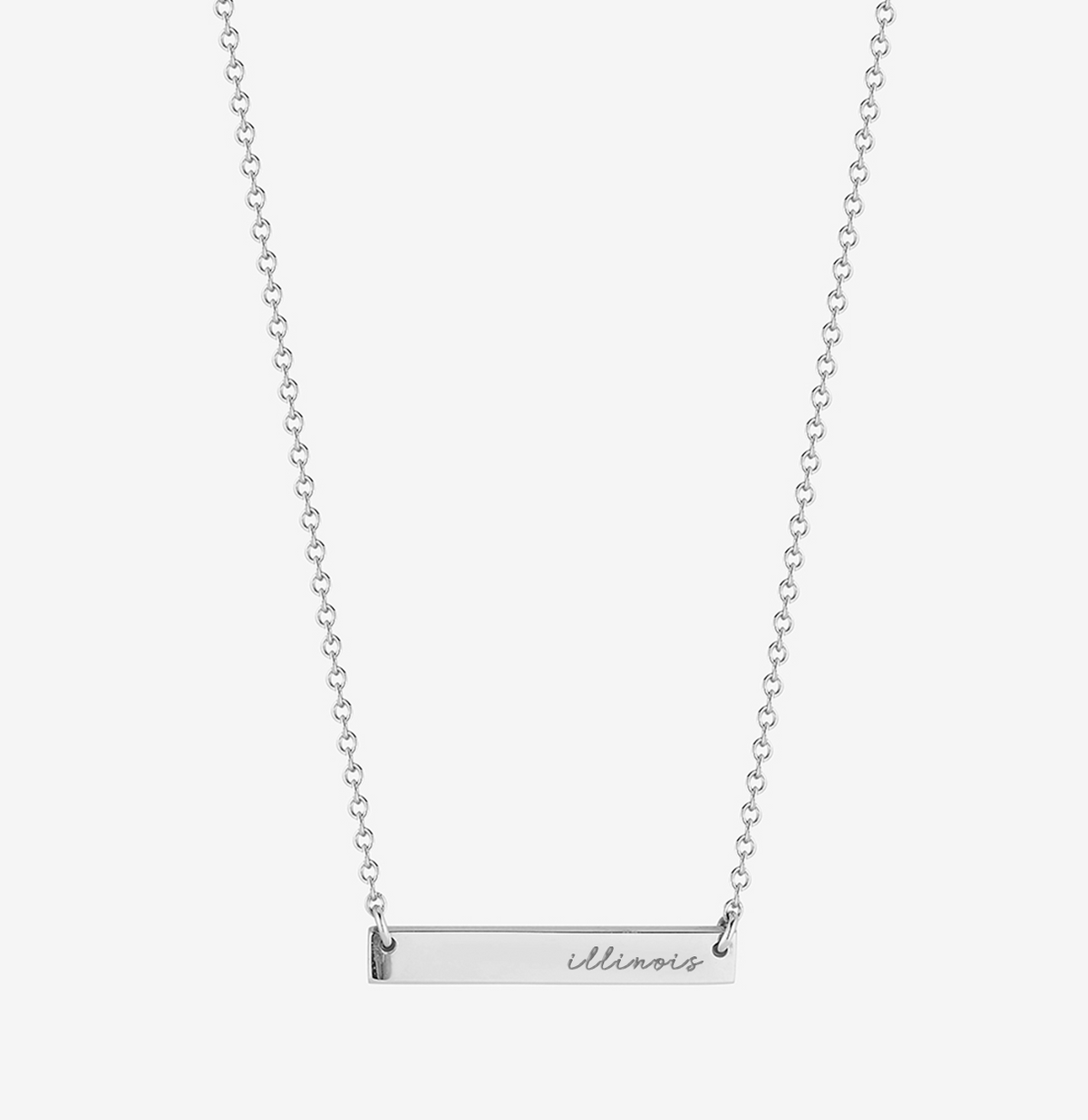 Illinois Horizontal Bar Necklace