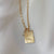 Santa Clara Mission Church Rectangle Necklace