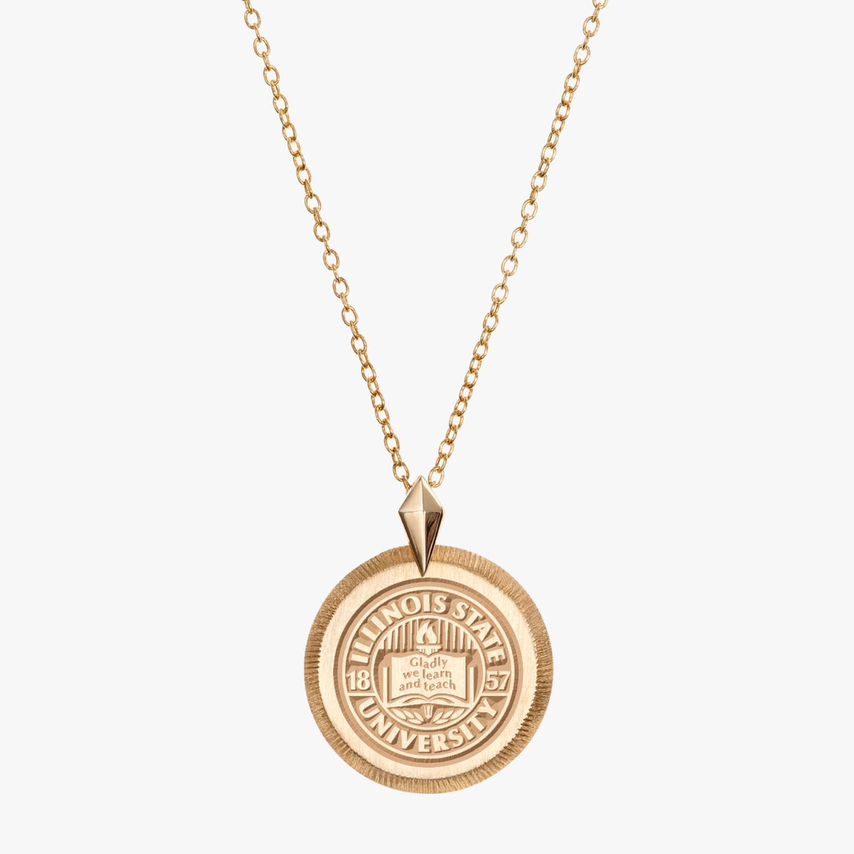 Illinois State Florentine Pendant