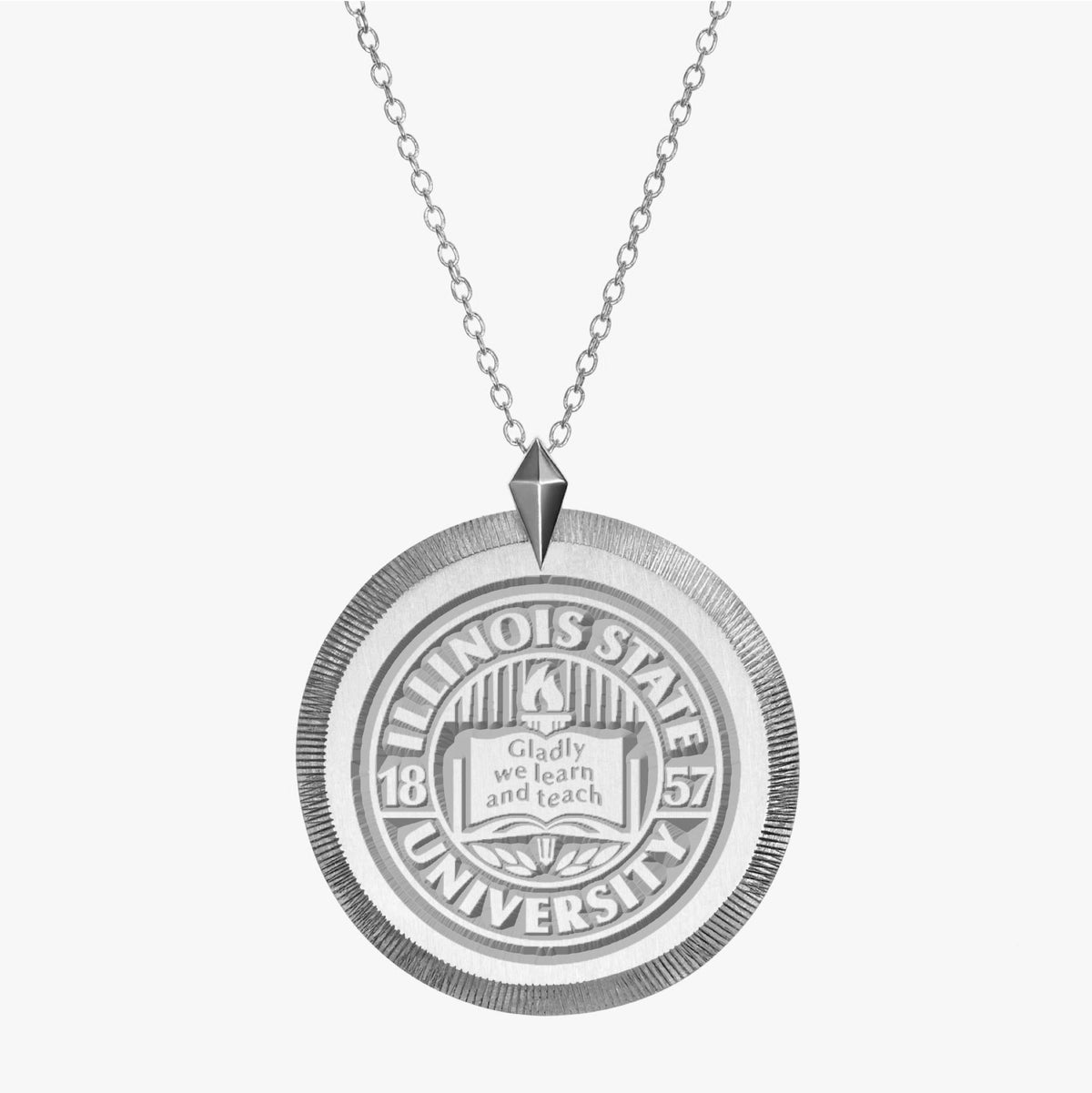 Illinois State Florentine Pendant