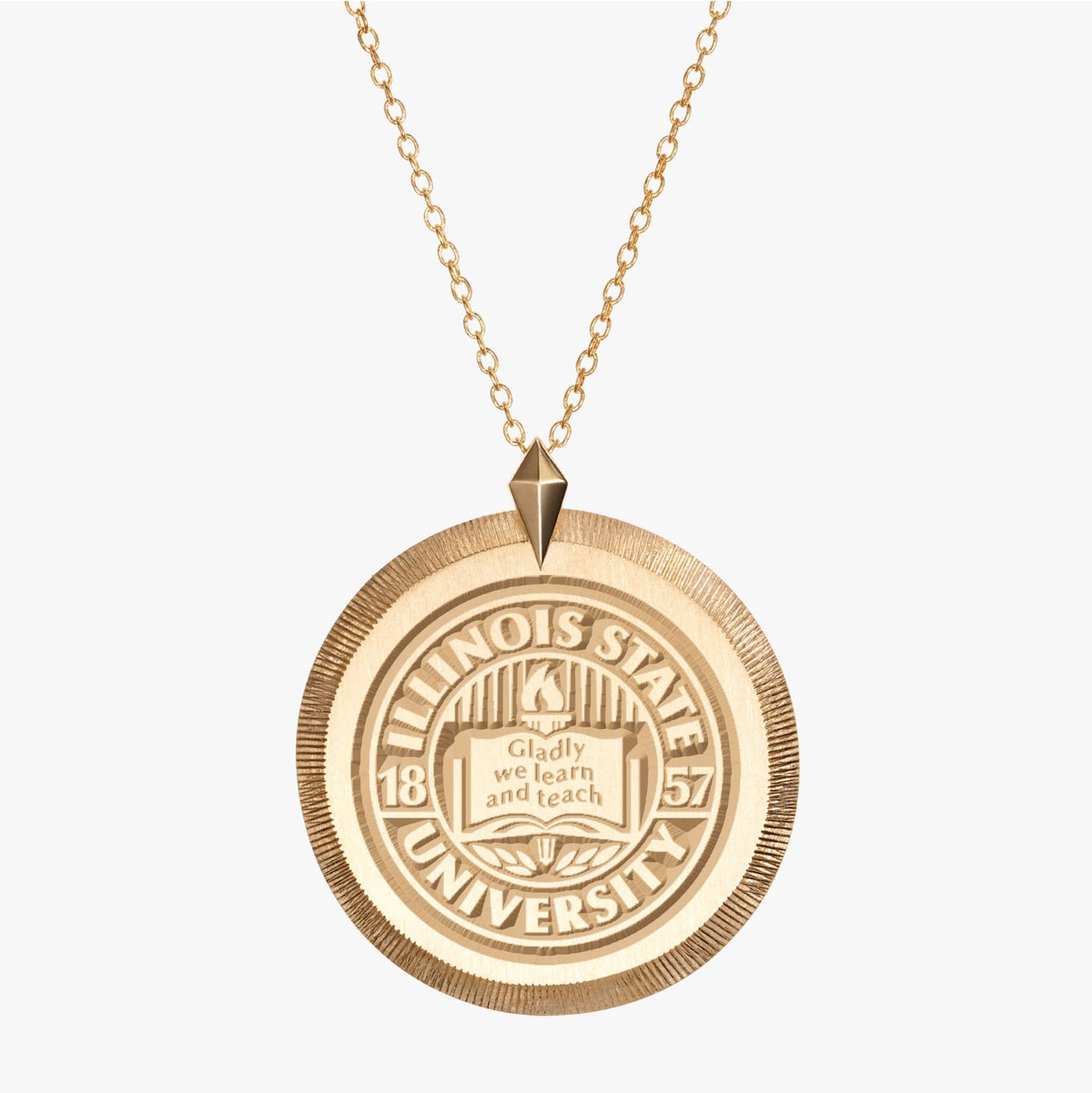 Illinois State Florentine Pendant