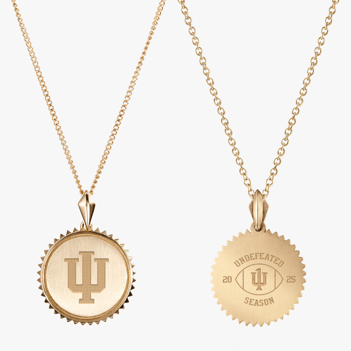 Indiana 2025 Championship Undefeated Sunburst Pendant