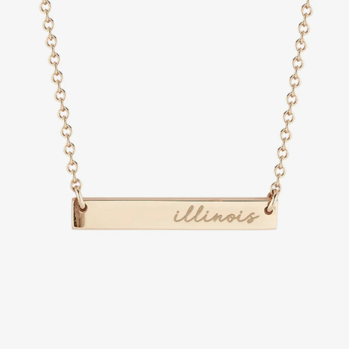 Illinois Horizontal Bar Necklace
