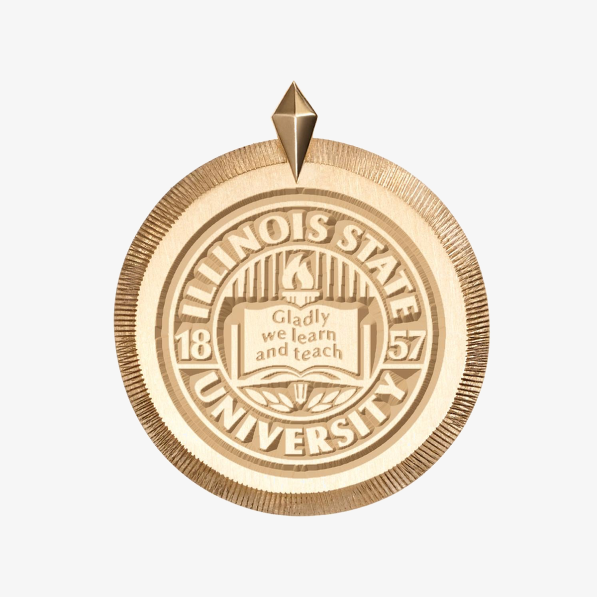Illinois State Florentine Pendant