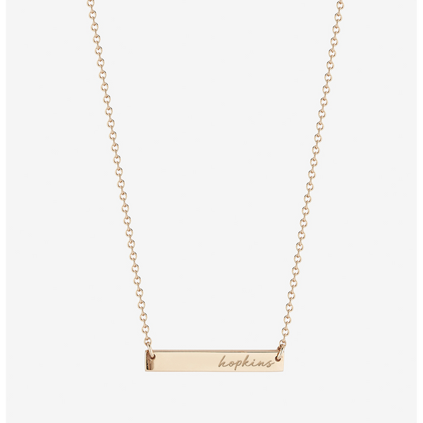 Johns Hopkins Horizontal Bar Necklace