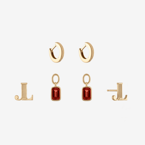 Junior League Letter Florentine Earring Bundle