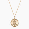 Gold Kappa Alpha Theta Sunburst Crest Necklace