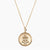 Gold Kappa Alpha Theta Sunburst Crest Necklace