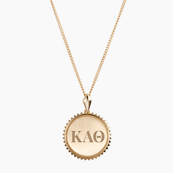 Kappa Alpha Theta Sunburst Letters Necklace