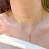 Kappa Kappa Gamma Key Charm shown on figure with a cable chain.