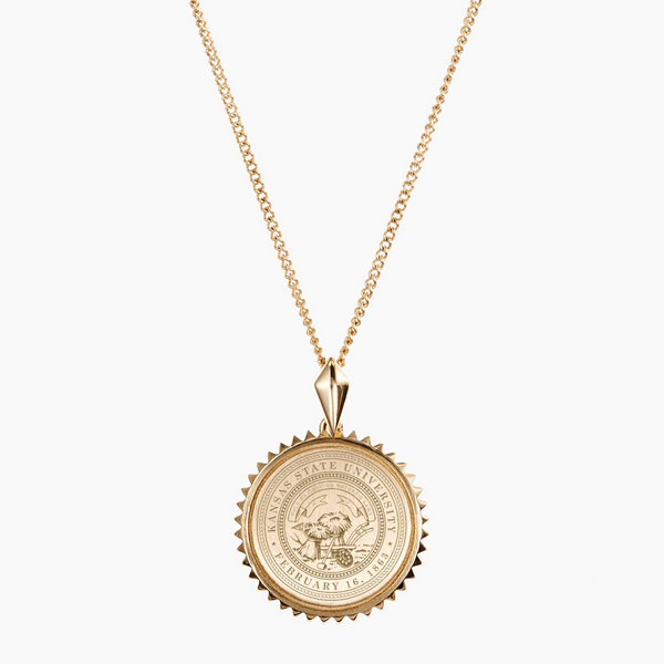 Kansas State Sunburst Pendant