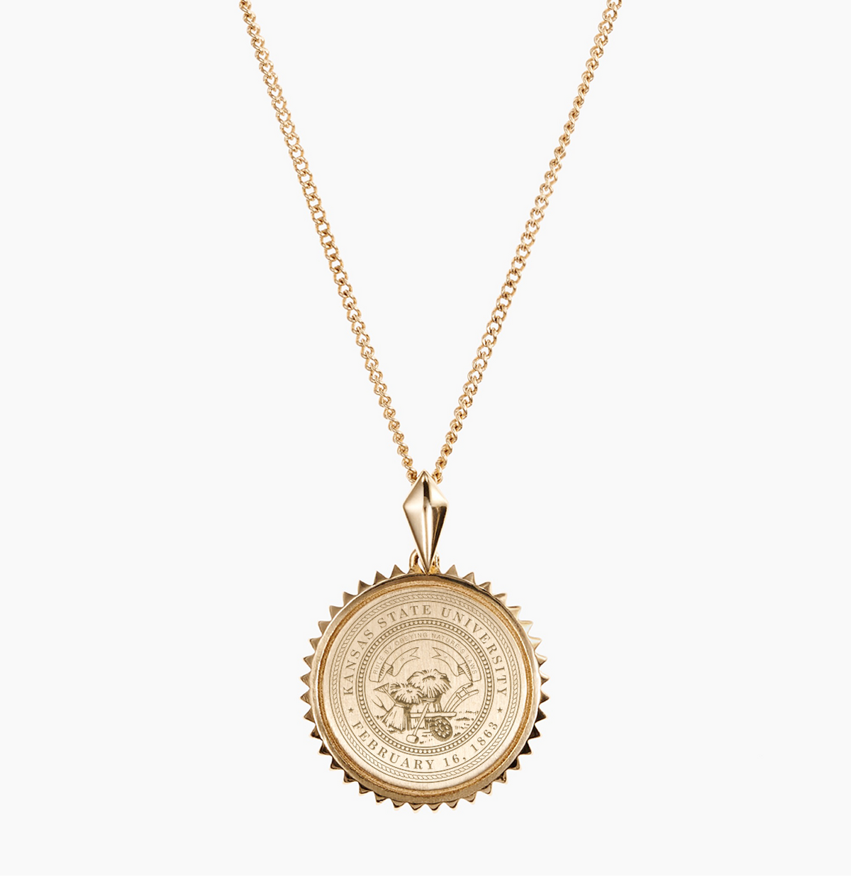 Kansas State Sunburst Pendant