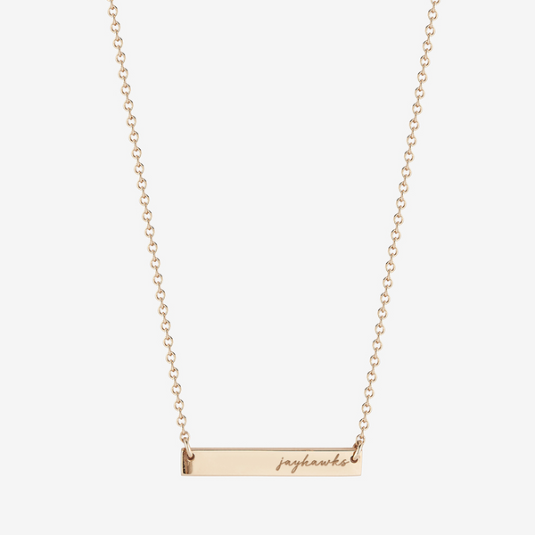 Kansas Jayhawks Horizontal Bar Necklace