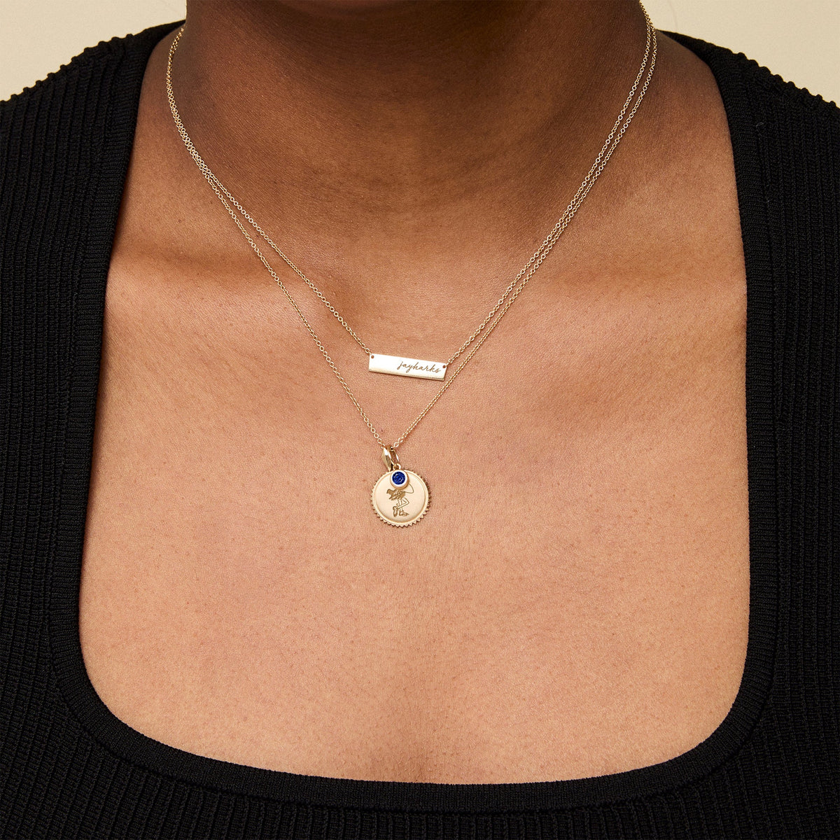 Kansas Jayhawks Horizontal Bar Necklace