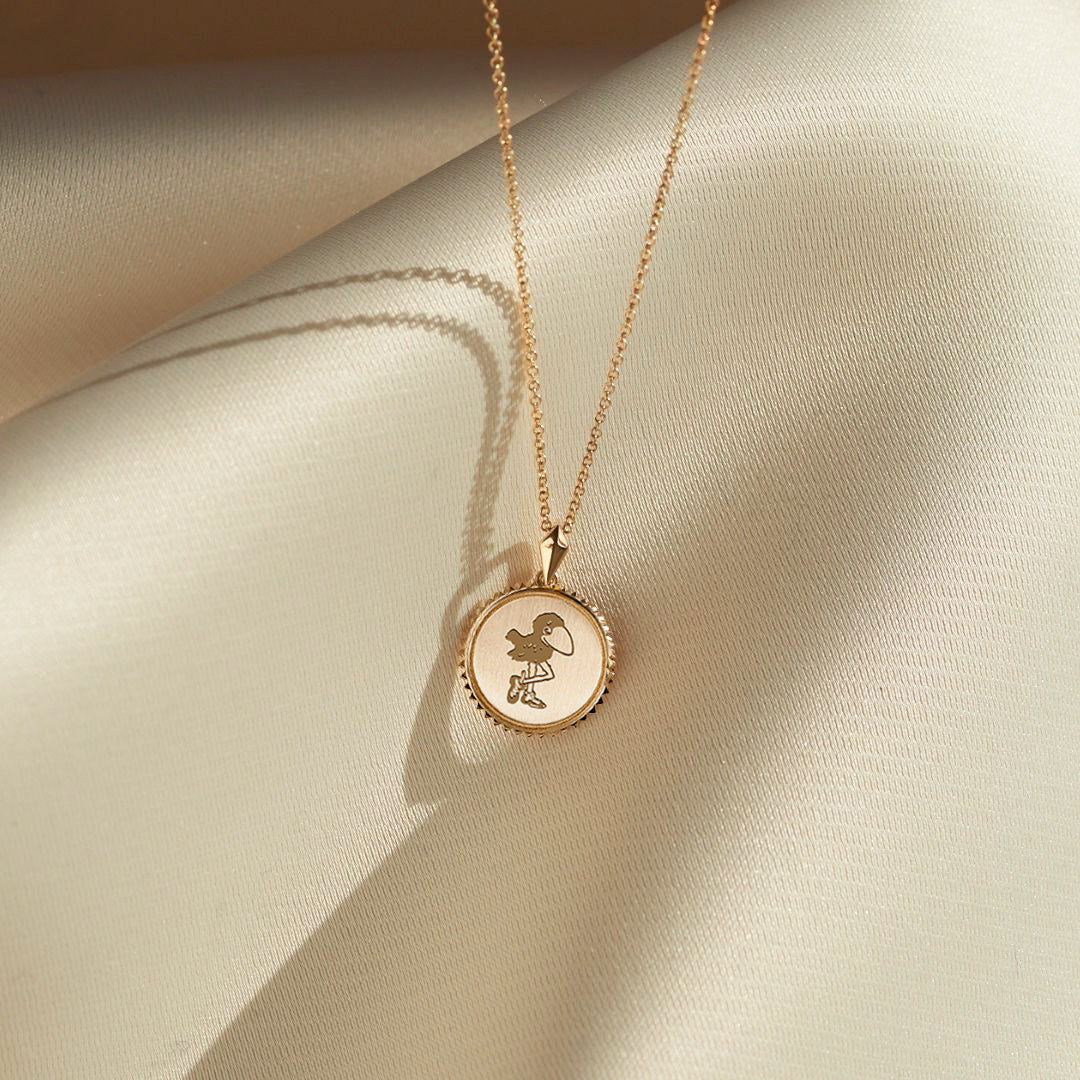 Kansas Vintage Jayhawk Pendant