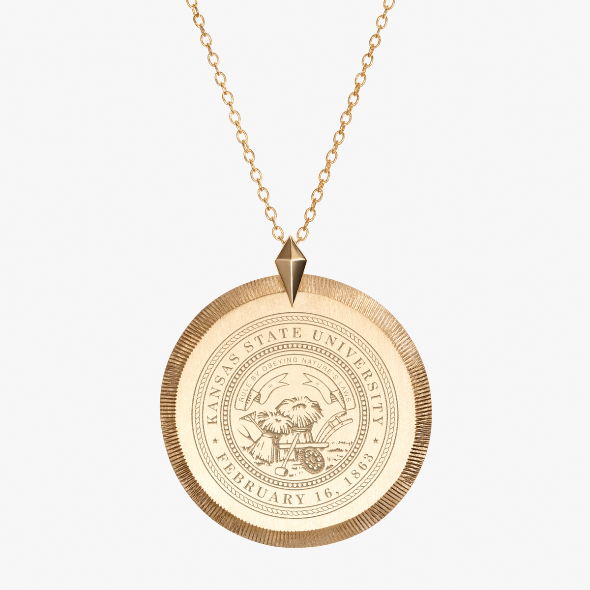 Kansas State Seal Florentine Pendant